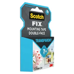 Scotch Fix Double-Face Transparent Mounting Tape (19 mm x 1.5 m)