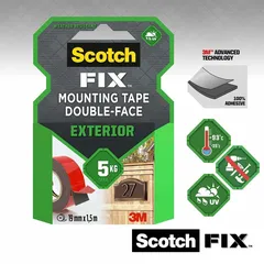 Scotch Fix Double-Face Exterior Mounting Tape (19 mm x 1.5 m)