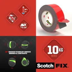 Scotch Fix Double-Face Extreme Exterior Mounting Tape (19 mm x 1.5 m)