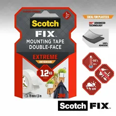 Scotch Fix Double-Face Extreme Interior Mounting Tape (19 mm x 1.8 m)