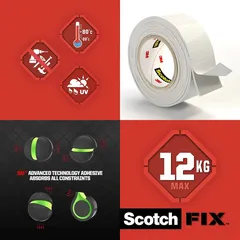 Scotch Fix Double-Face Extreme Interior Mounting Tape (19 mm x 1.8 m)