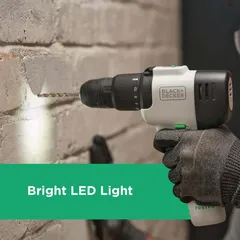 مثقاب مطرقي لاسلكي مع شاحن بلاك آند ديكر ريفيفا REVHD12C-GB (12 فولت)