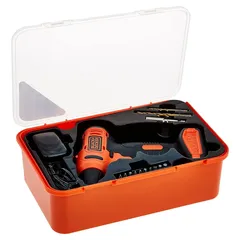 Black+Decker Cordless Drill Driver, LD12SP-IN (12 V) + Measuring Tape (5 m)