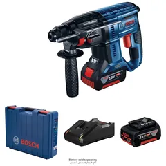 Bosch Cordless Rotary Hammer W/Batt & Charger, GBH 180-LI (18 V) + Cordless Impact Driver/Wrench W/Batt & Charger, GDX 180-LI (18 V) + Cordless Angle Grinder, GWS 180-LI (18 V)