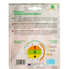 Royal Seeds Quadrato d'Asti Rosso Pepper Seeds