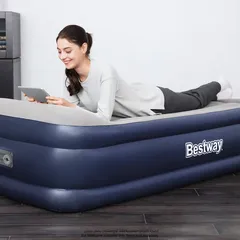 Bestway Tritech Twin Air Bed W/Built-In AC Pump (191 x 97 x 46 cm)