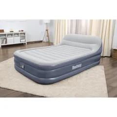 Bestway Tritech Queen Air Bed W/SleekFlow Headboard & Built-In AC Pump (226 x 152 x 84 cm)