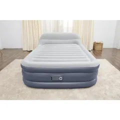 Bestway Tritech Queen Air Bed W/SleekFlow Headboard & Built-In AC Pump (226 x 152 x 84 cm)