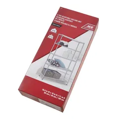 ACE 5-Tier Shelving Unit (90 x 40 x 180 cm, Chrome)
