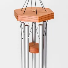 Arias Wind River 5 Tubes Wind Chime (17 in, Satin Silver)