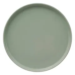 طبق طعام خزف حجري إس جي (أخضر فاتح، 26.5 × 2.5 سم)