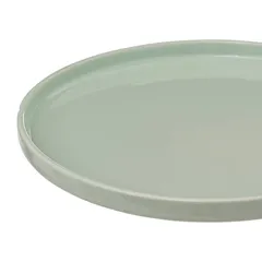 طبق طعام خزف حجري إس جي (أخضر فاتح، 26.5 × 2.5 سم)