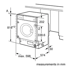 Bosch Serie 6 Built-In 8 Kg Front Load Washing Machine, WIW24561GC (1200 rpm)