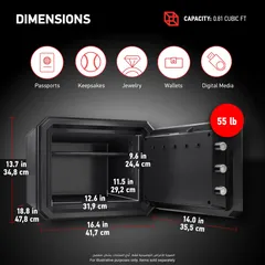 Sentry Fireproof & Waterproof Digital Safe (0.023 cu.m.)