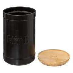 5Five Natureo Stoneware Flour Box (12.2 x 19.5 cm, Black)