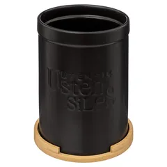 5Five Natureo Stoneware & Bamboo Utensil Holder (12.8 x 18 cm, Black)