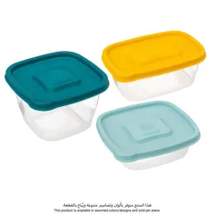 5Five Plastic Food Container Set (Assorted colors/designs, 3 Pc.)