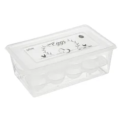 5Five Plastic 12-Slot Egg Box (23.9 x 14.7 x 8.5 cm, Clear)
