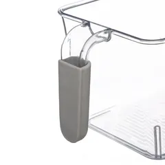 5Five Plastic Fridge Organizer W/Handle (12.5 x 27.5 x 11 cm, Clear)