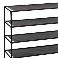 5Five 10-Tier Steel & Fabric Shoe Rack (93 x 30.5 x 158 cm, Black)