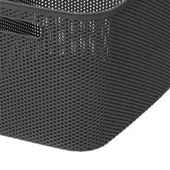 5Five Plastic Storage Basket (19 L, Charcoal)