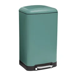 5Five Ariane Metal Pedal Bin (30 L, Green)