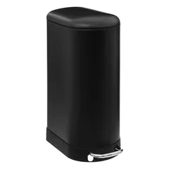 5Five Ariane Slim Metal Pedal Bin (30 L, Black)