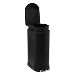 5Five Ariane Slim Metal Pedal Bin (30 L, Black)