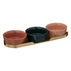SG Stoneware Appetizer Set (4 Pc., Multicolor)