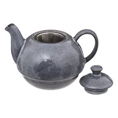 إبريق شاي مع فنجان خزف حجري إس جي كالي (أزرق)
