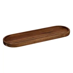 SG Nala Glass & Wood Appetizer Set (4 Pc., Clear)