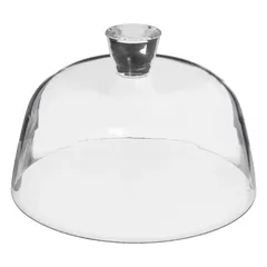 طبق كيك زجاجي مع غطاء إس جي (شفاف، 26.4 × 24 × 26.4 سم)