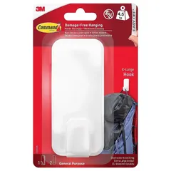 3M Command X-Large Utility Hook (Up to 4.5 kg, White)