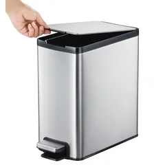 Eko Edison Slim Stainless Steel Step Bin (5 L)