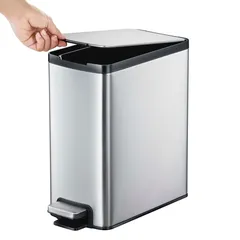 Eko Edison Slim Stainless Steel Step Bin (10 L)