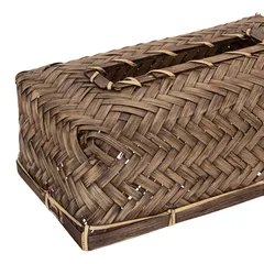 Atmosphera Jiling Bamboo Tissue Box (23 x 9 x 12 cm, Brown)