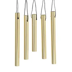 Atmosphera Jiling Aluminum & Steel Wind Chime (24.5 x 1.2 x 41 cm, Gold)