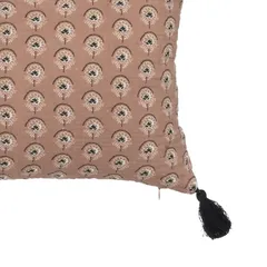 Atmosphera Patterned Polyester Tassel Cushion (50 x 10 x 30 cm, Antique Pink)