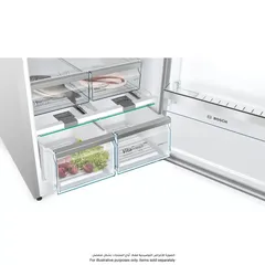 Bosch Series 6 Freestanding Top Mount Fridge Freezer, KDD86AI31M (641 L)