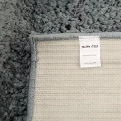 Polyester Teddy Charcoal & Poodle Shaggy Rug (140 x 66 cm)
