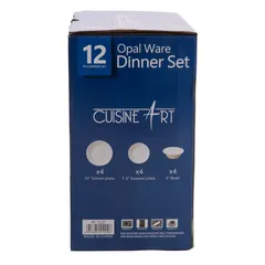 Opalware Dinner Set (12 Pc., White)