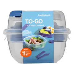 Lock & Lock To-Go Salad Container (950 ml, Blue)