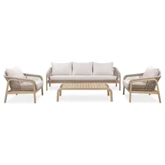 Cameo 5-Seater Acacia Wood & Rope Sofa Set