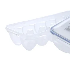 Lock & Lock 12-Slot Egg Dispenser (32 x 13 x 7.5 cm, Clear)