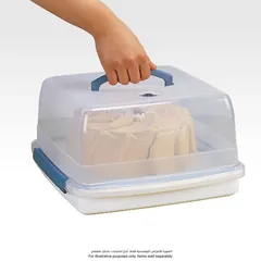 Lock & Lock Plastic Cake Storage Box (33 x 33 x 19 cm, Clear)