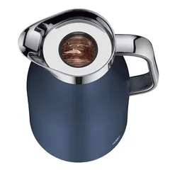 Alfi Skyline Stainless Steel Tea Flask (1 L, Dark Denim & Chrome)