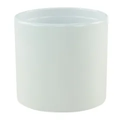 Inaja Circular Ceramic Plant Pot (8 x 7.5 cm, White)