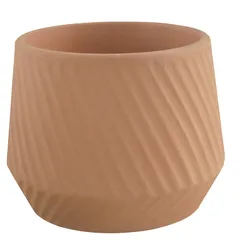 Lummi Striped Terracotta Plant Pot (17 x 13 cm, Natural)