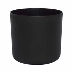 أصيص نباتات دائري بلاستيكي (أسود، 13.5 × 12 سم)