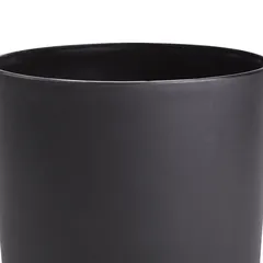 أصيص نباتات دائري بلاستيكي (أسود، 13.5 × 12 سم)
